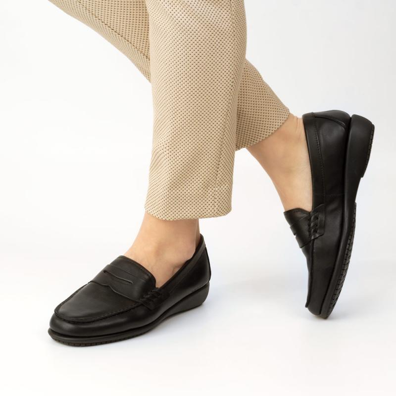 Pantofi dama piele naturala negri The Flexx Confort, model Ginette